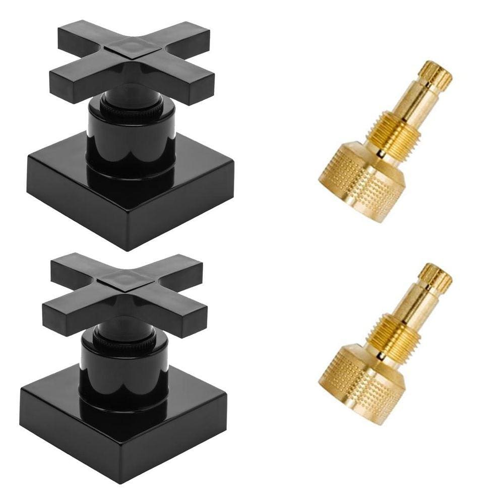 Kit 02 Acabamento Cruzeta Preto 1/2` Ou 3/4 Reg Fabrimar