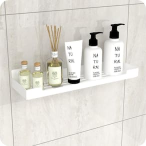 Porta Shampoo Suporte Organizador Banheiro Branco ELG
