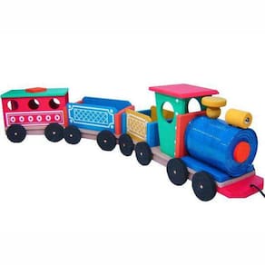 Brinquedo Quebra Cabeça 3D Trem Locomotiva Maria Fumaça Mdf