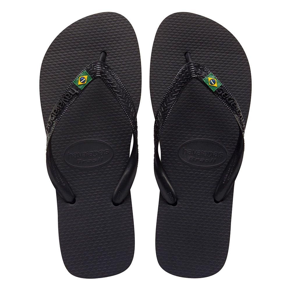 Sandálias Havaianas Brasil Preto Tamanho 41/42 1 Par