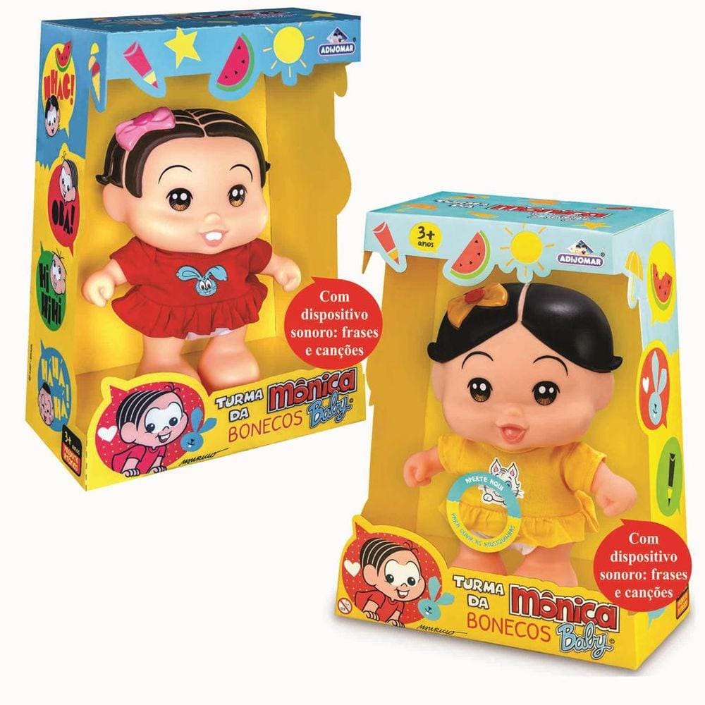 Kit Bonecos Turma da Mônica Baby (Mônica e Magali)