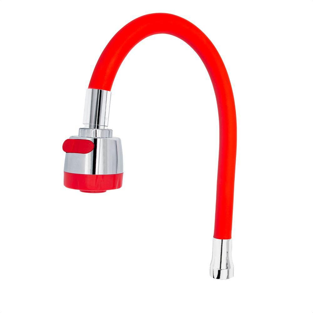 Tubo Flexível Silicone Vermelho Arejador Gourmet Duplo Jato