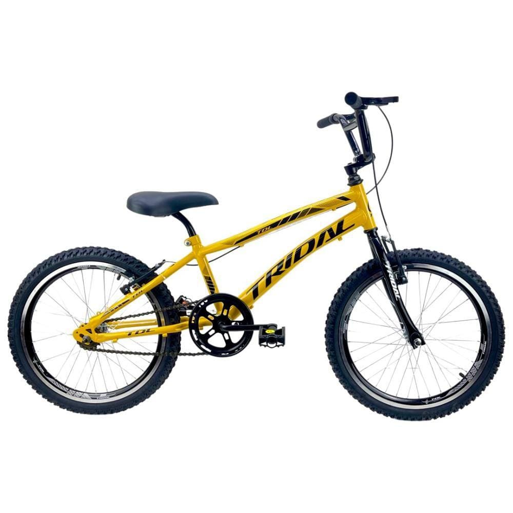 Bicicleta Aro 20 Infantil Cross Tridal Bike - Amarelo