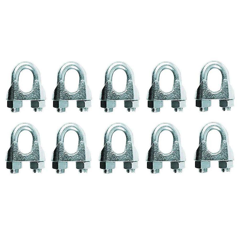 Kit 10 Grampo U Clips para Cabo de Aço Pesado Galvanizado 5/8” - Starfer