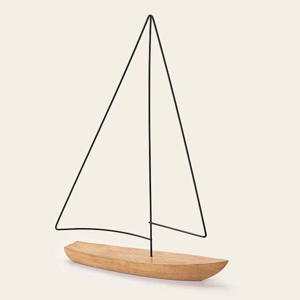 Escultura Barco em Poliresina 33cm 13873 Mart