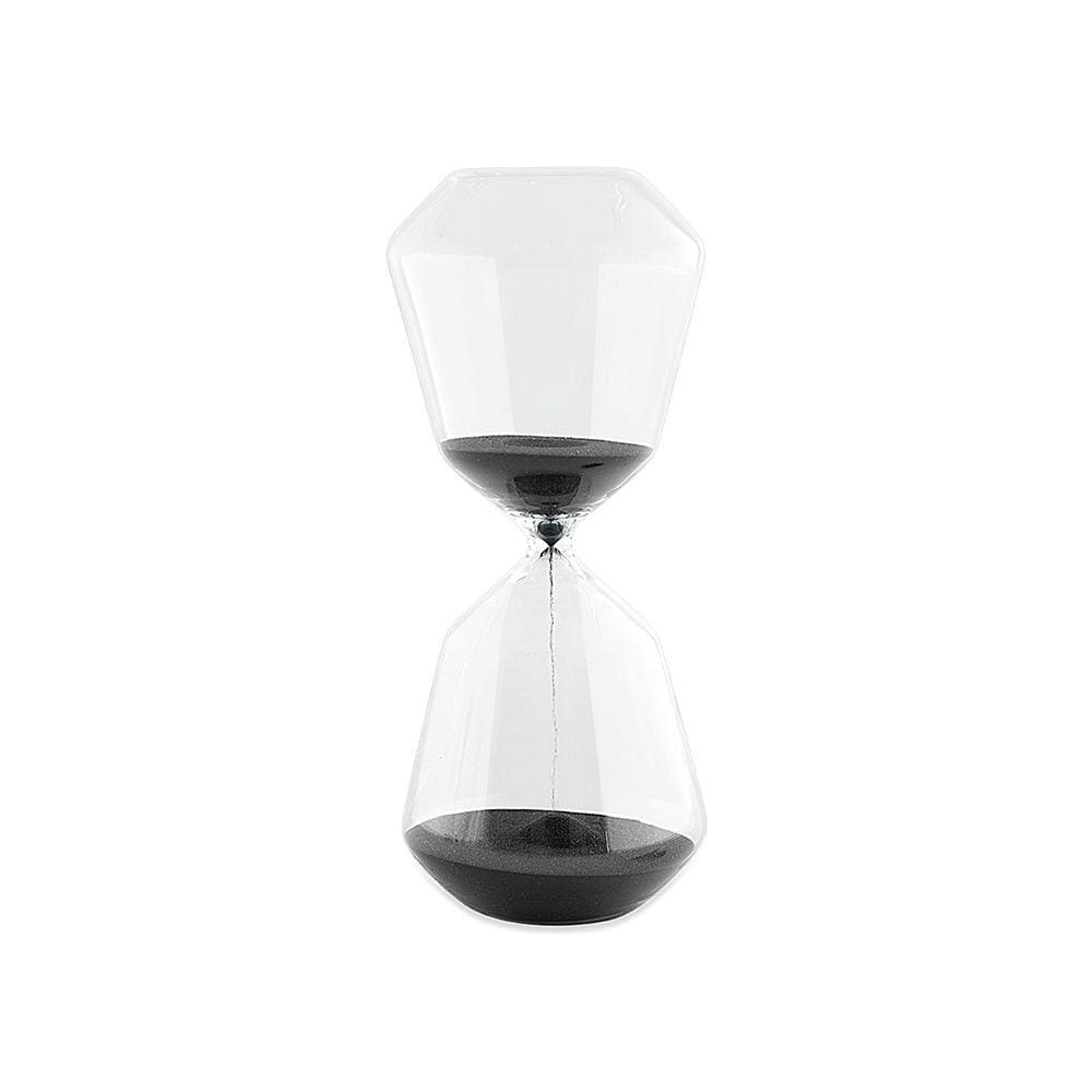 Ampulheta Decorativa em Vidro Areia Preta 30 Minutos 20cm 13135 Mart