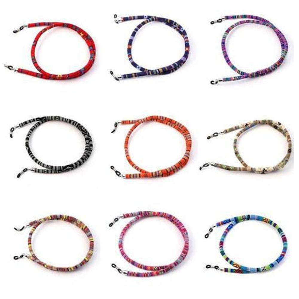 Kit De Cordão Corrente Cordinha Acessório Para Óculos Étnico