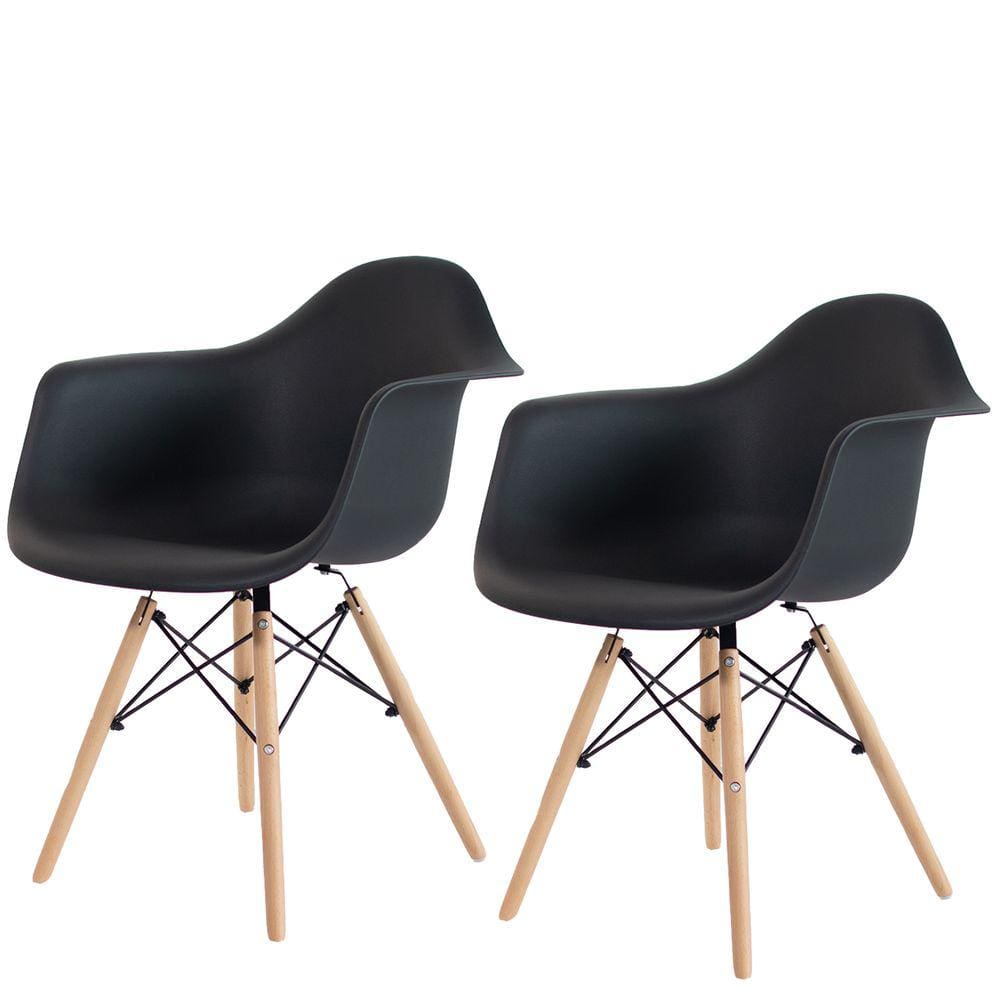 Kit 2 Poltronas Decorativas Charles Eames Eiffel 132PP