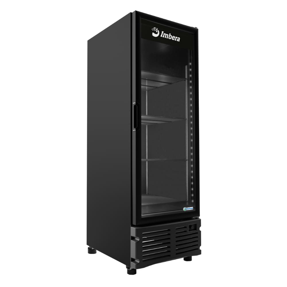 Freezer Vertical 560L Imbera Porta de Vidro Preta EVZ21
