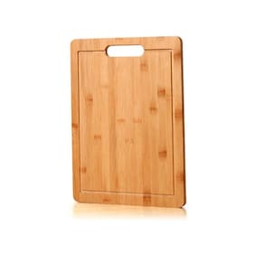 Tábua De Corte Rústica Bambu Carne Churrasco Legumes 33x24cm