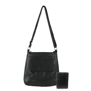 Kit Bolsa E Porta Cartões Topgrife Couro Preto