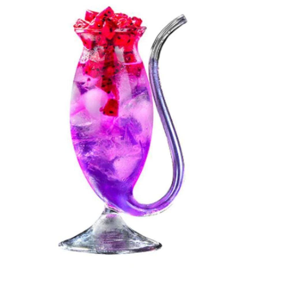 Copo De Vidro Para Drink Canudo Vampiro Para Bebidas 200Ml