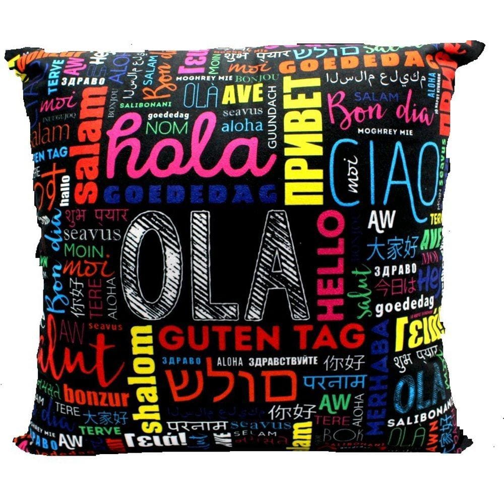 Almofada Fibra Veludo 40x40 Saudações ZC 10063975