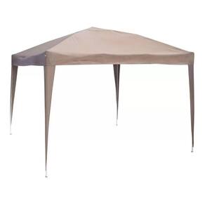 Gazebo Dobrável Tenda Poliéster E Metal 3,00x3,00x2,65m Bege