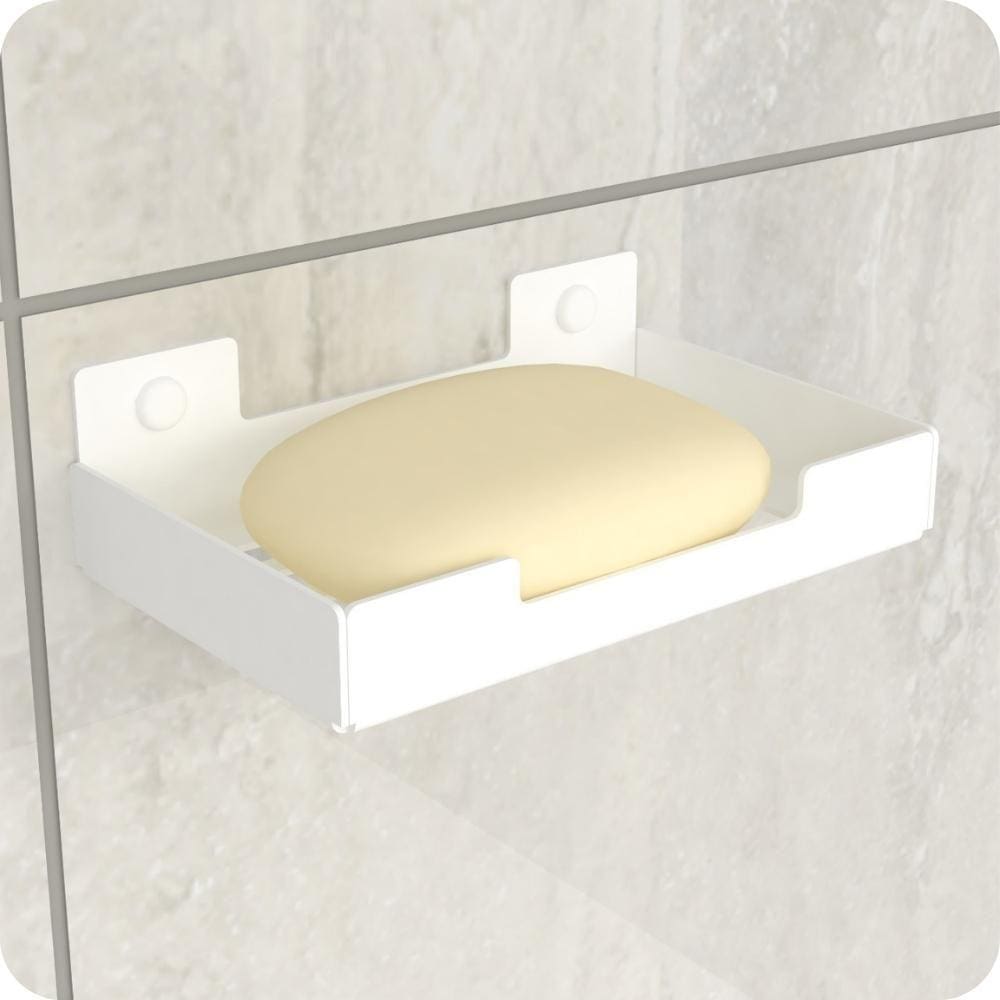 Porta Sabonete Para Banheiro Saboneteira Parede Branco ELG