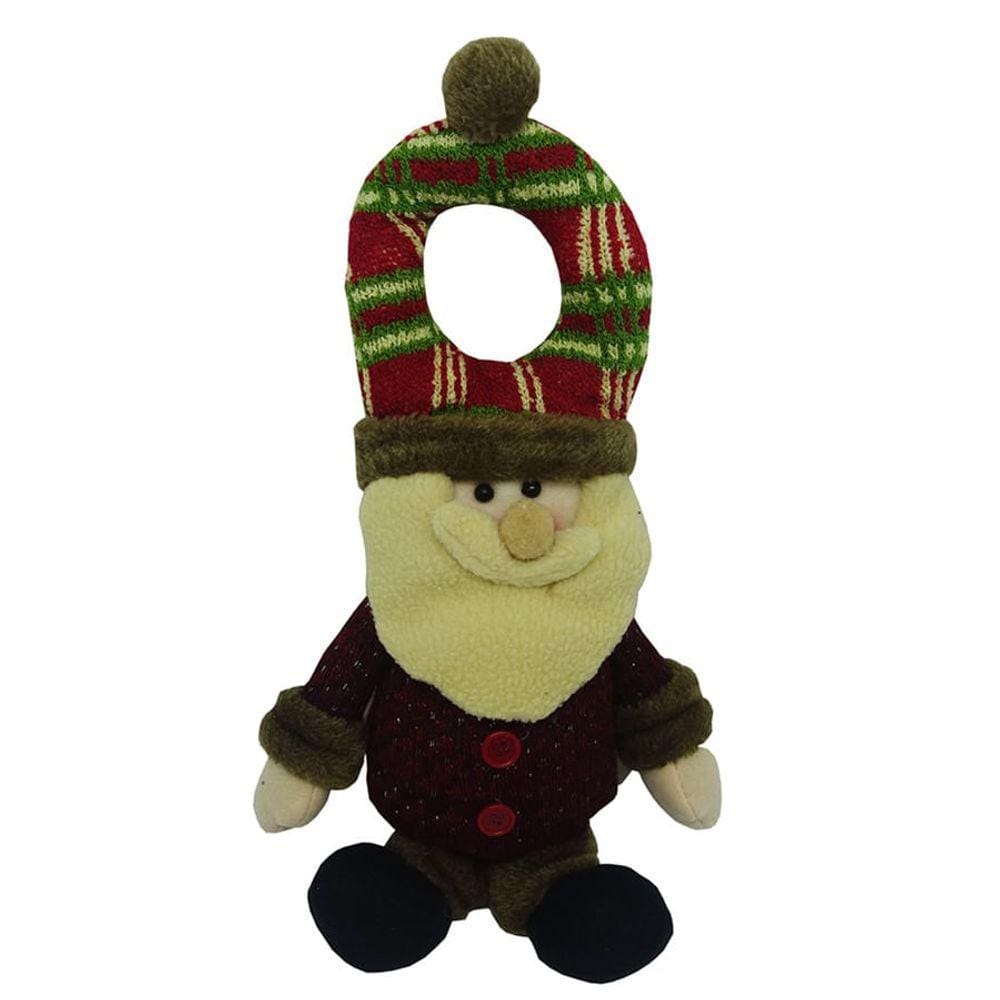 Enfeite De Porta Papai Noel Xadrez 38Cm - Niazitex