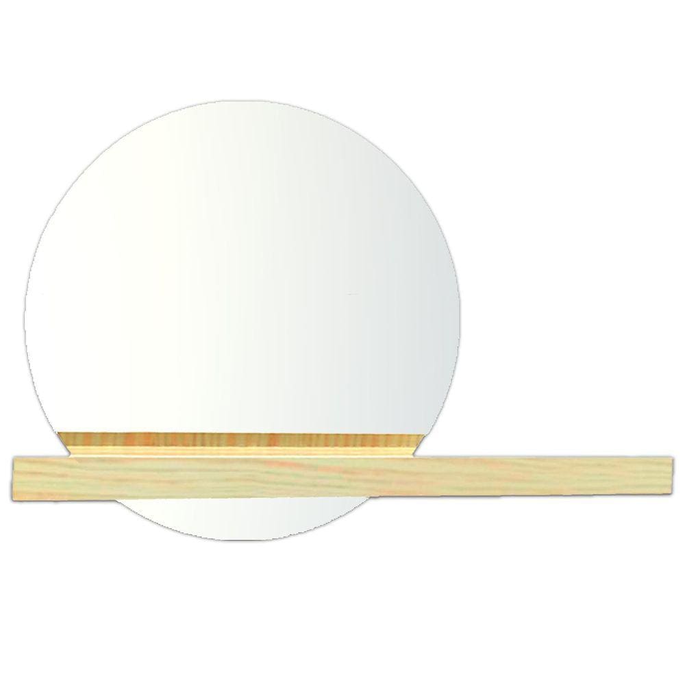 Espelho Decorativo Shelf Pinus 40 Cm Redondo