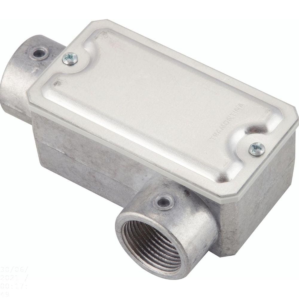 Condulete fixo 1” tipo ”LL” - com tampa / rosca BSP / sem pintura Tramontina