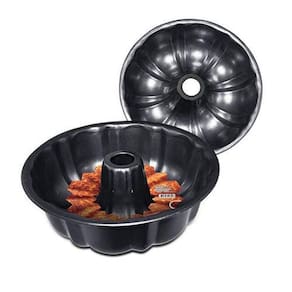Forma Teflon Pudim E Bolo Antiaderente Metal 24X8 Cm