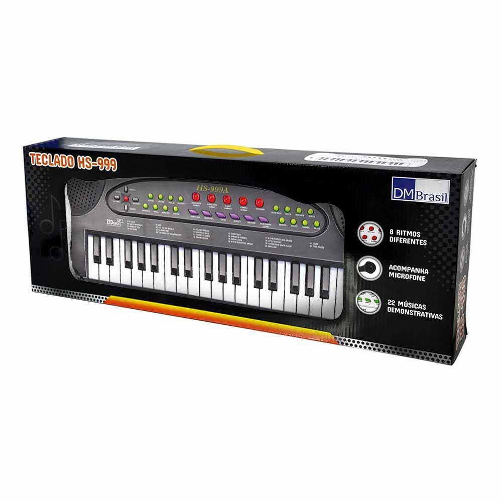 Teclado com Microfone Infantil - HS5460A - DM Toys