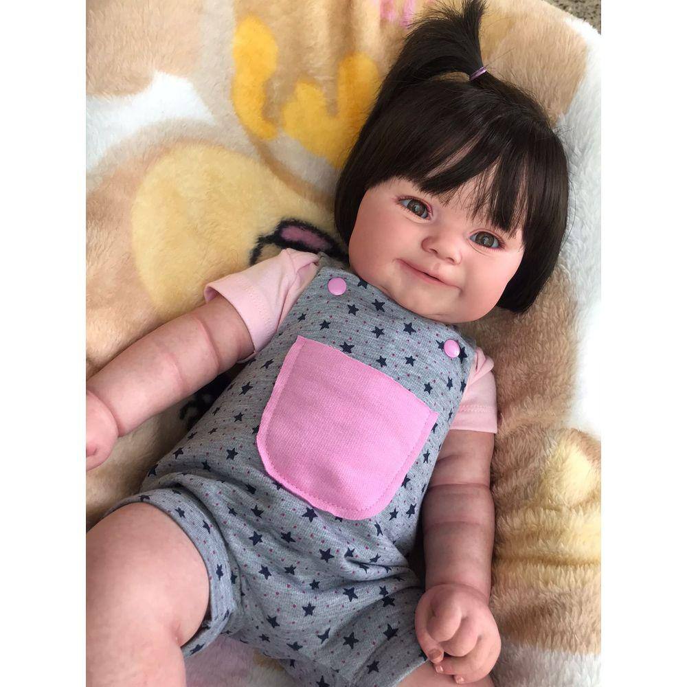 Bebê Reborn realista Maddie corpo todo silicone -(pode dar banho