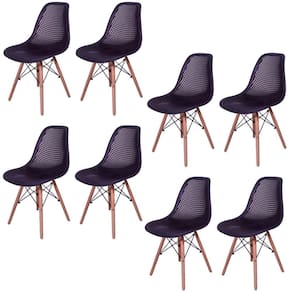 Kit 8 Cadeiras Charles Eames Eifell 130 Furadinha