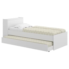 Bicama Com Baú Embutido Para Colchão 78 X 188 Cm Multimóveis Fg5009 Branca