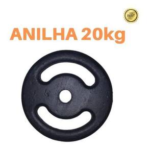 Anilha 20Kg Mega Premium Ferro Fundido Pintada Academia/Casa