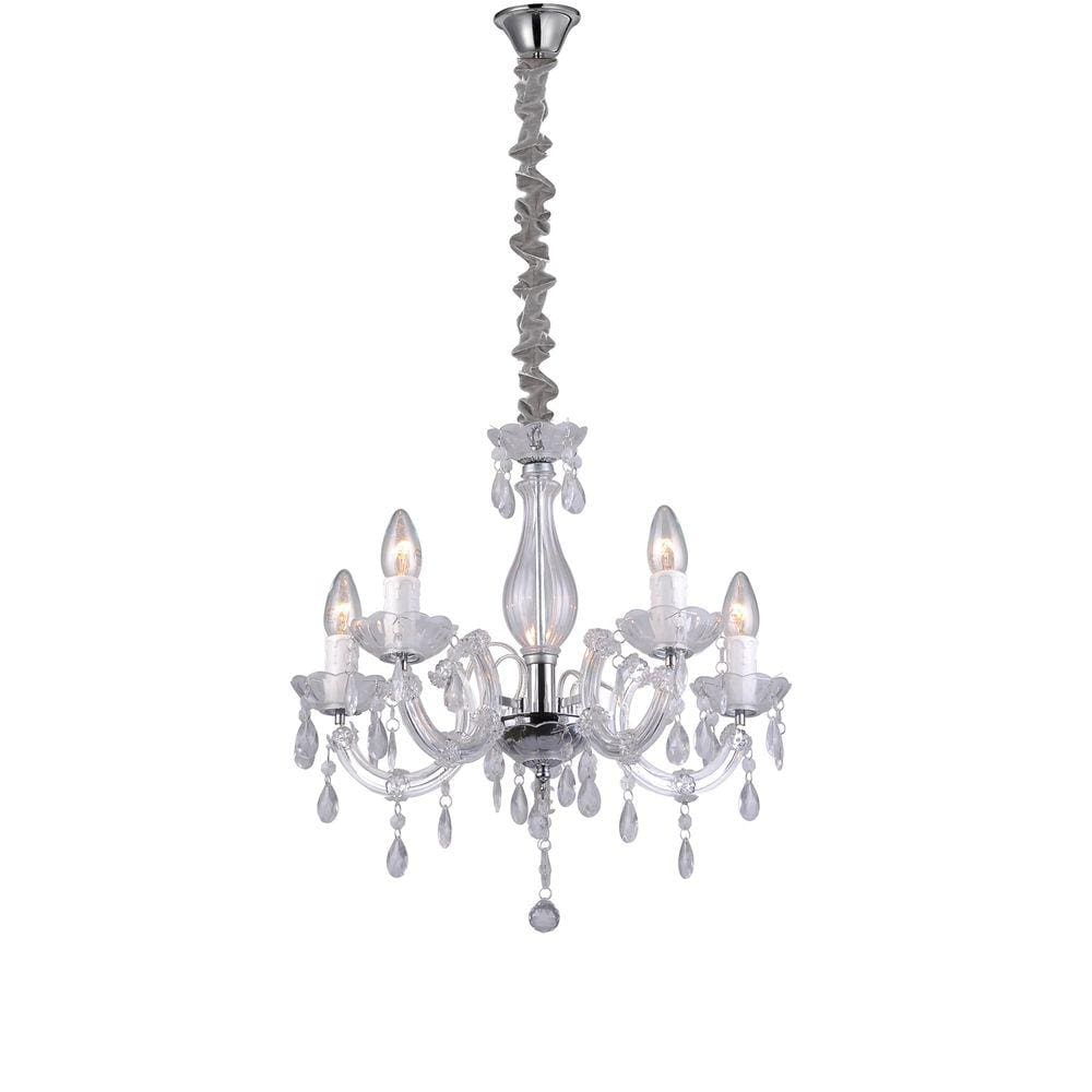 Lustre Candelabro Treviso 5xE14 Transparente LLUM