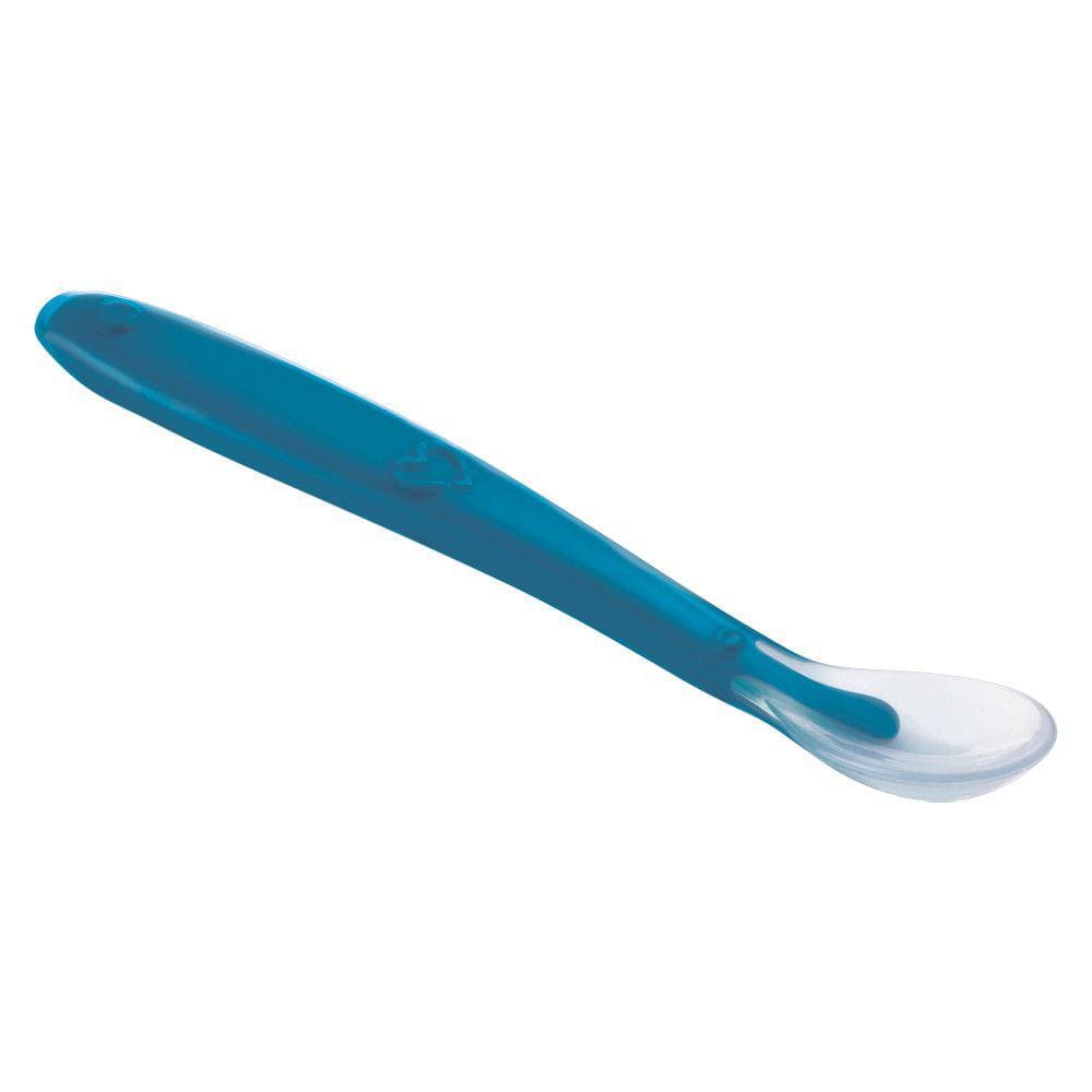Colher 100 Silicone Funny Meal Azul 1 Pc Multikids Baby - BB065
