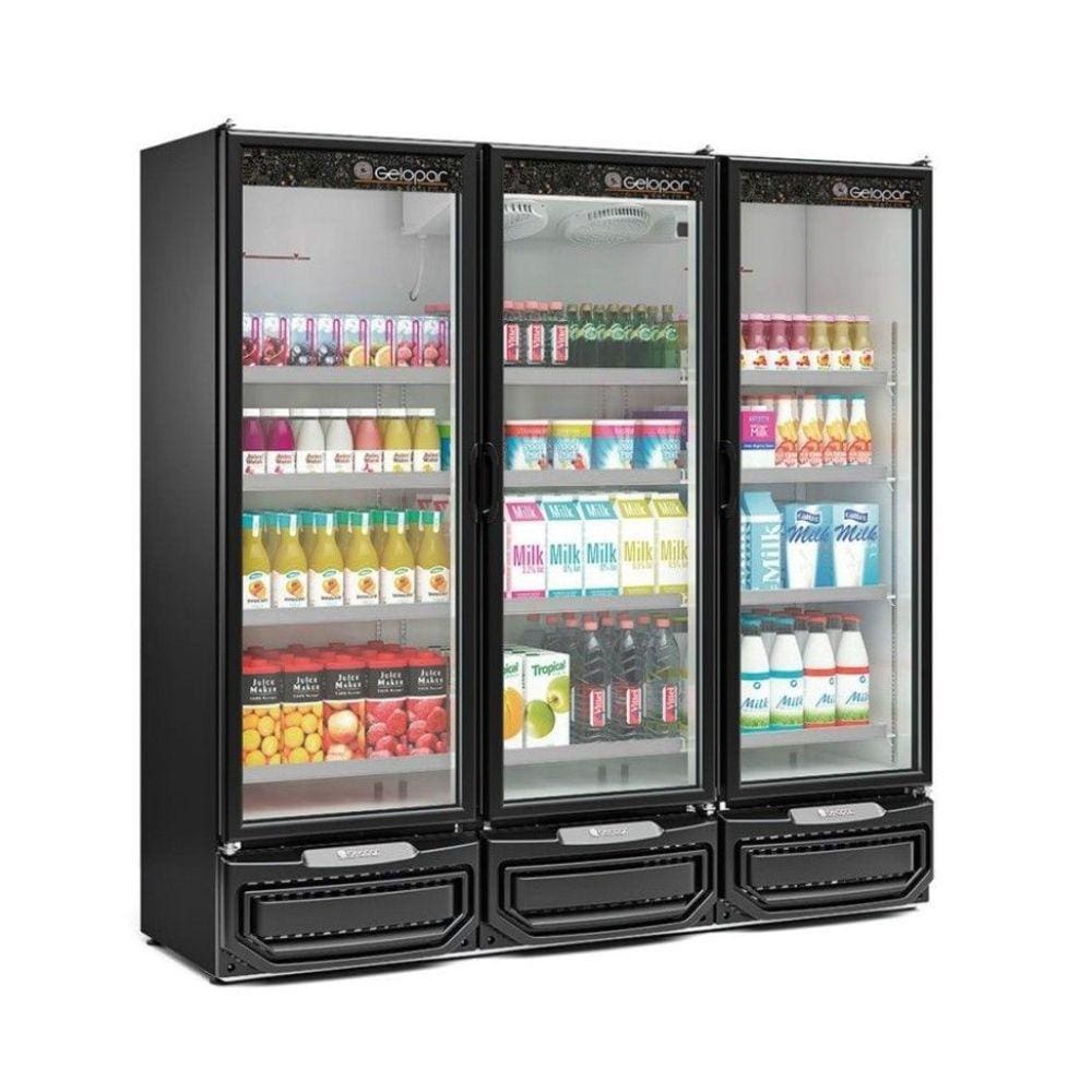 Refrigerador Expositor Vertical 1468 Litros Gelopar GCVR-1450 PR-220v