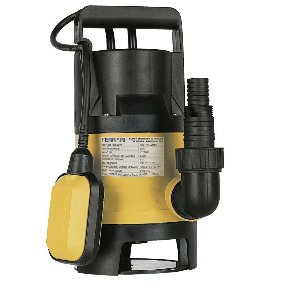 Bomba Submersivel 1Cv Ferrari Zxw750a