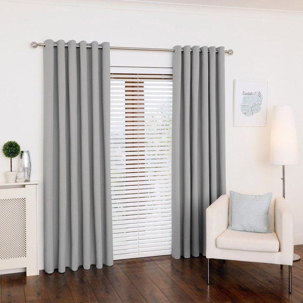 Cortina Lana Cinza-Claro Oxford 300X250 Para Sala/Quarto