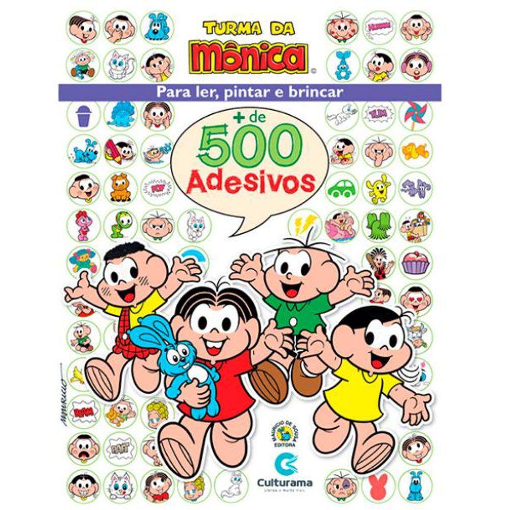 Livro Turma da Mônica Ler e Colorir 500 Adesivos 44 129146