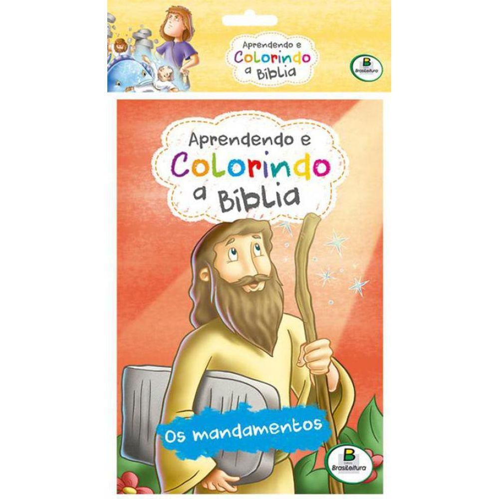 Livro Aprendendo E Colorindo A Bíblia - Kit Com 10 Unidades