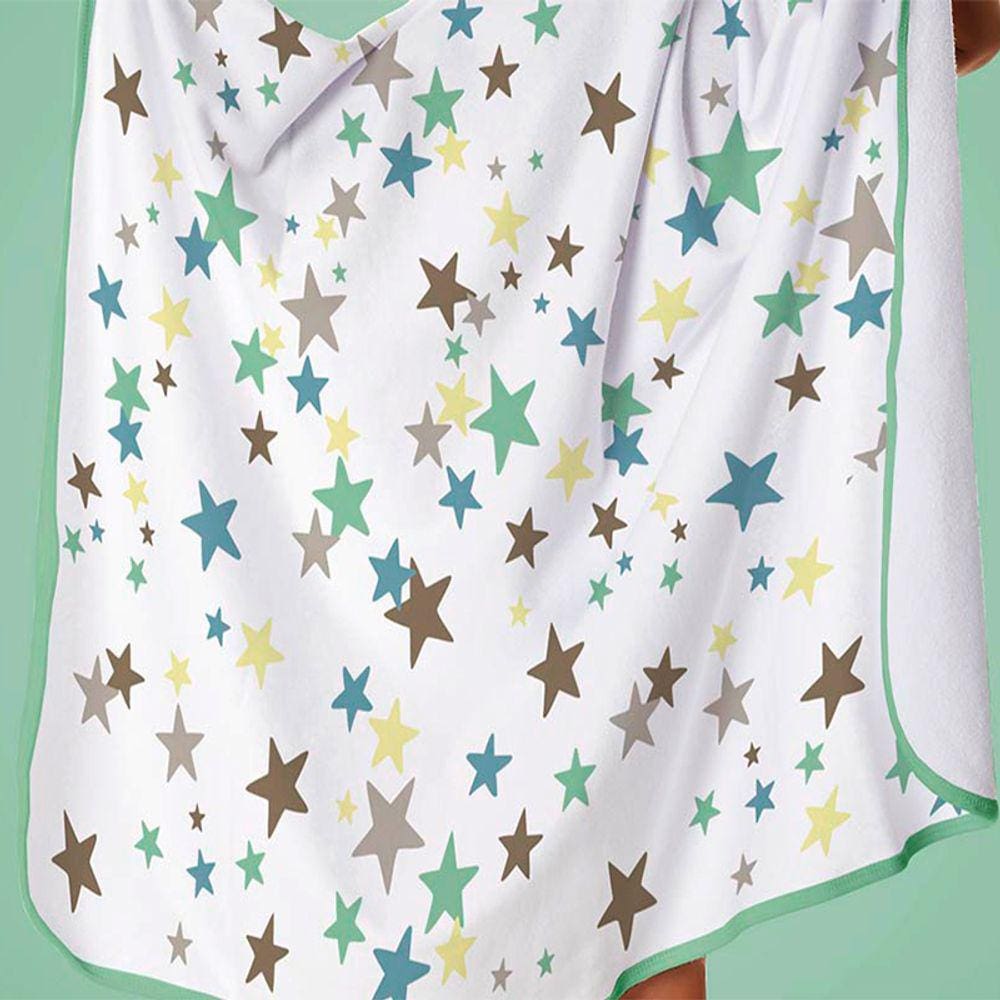 Toalha Baby C/ Capuz Tecebem Estampada Kinder Gabi Branco