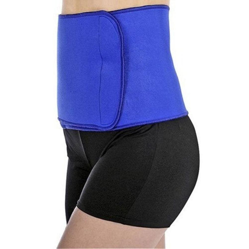 Cinta Abdominal Elástica Ajustável Redutora Redução - Azul