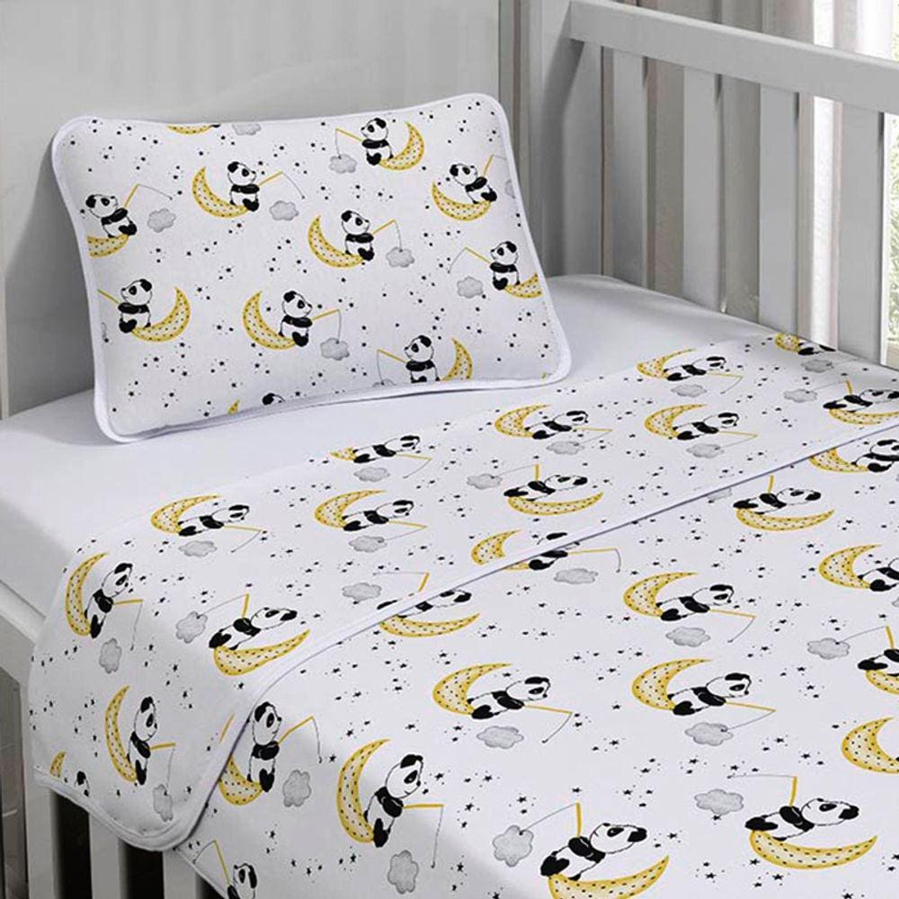 Jogo de Cama Malha Tecebem Baby Iris 3 Pçs Branco
