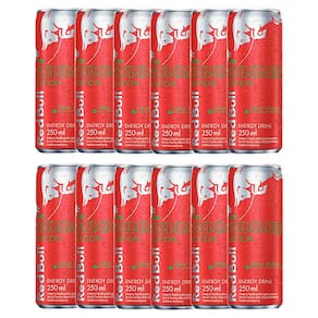 Energético Red Bull The Summer Edition Sabor Melancia 250ml Kit com doze unidades
