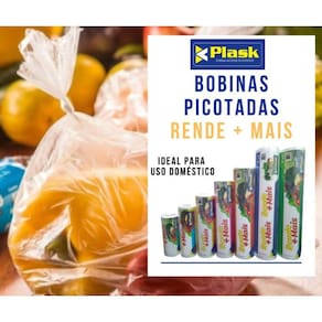 Bobina Picotada | Sacos Plásticos Rende+mais | 25x35 400un