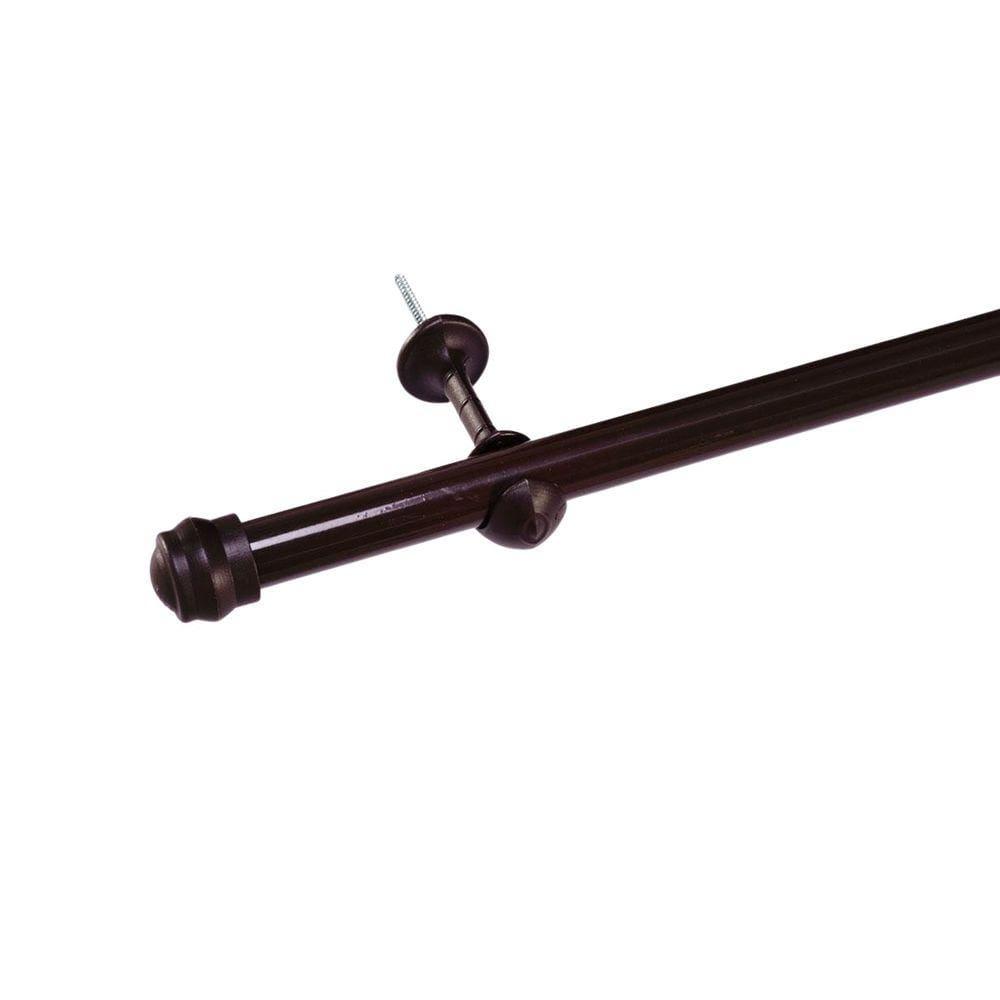 Varão Simples 4 Metros 19Mm Para Cortina Marrom