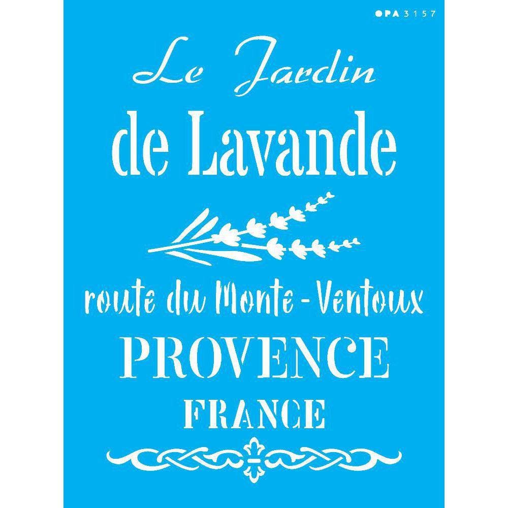 Stencil 15X20 Frase Le Jardin De Lavande - Opa 3157