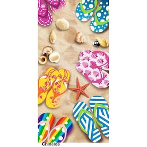 Toalha Praia Veludo Beach Sllipers - Chinelos