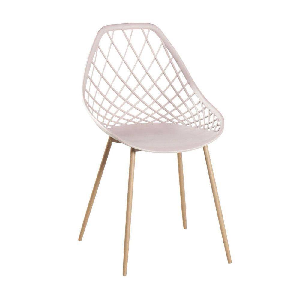 Cadeira Cloe Polipropileno Nude Base Aço