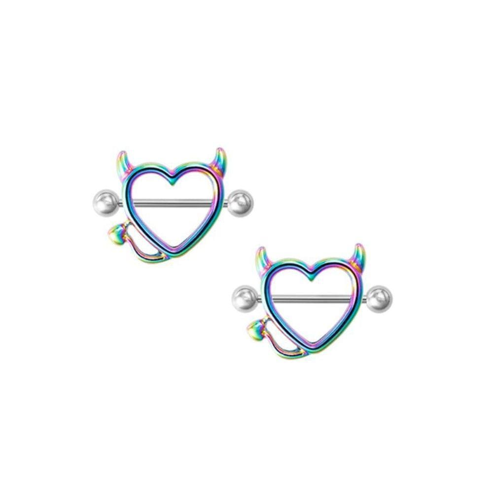 Par Piercing Mamilo Peito Titânio Cores Modelos