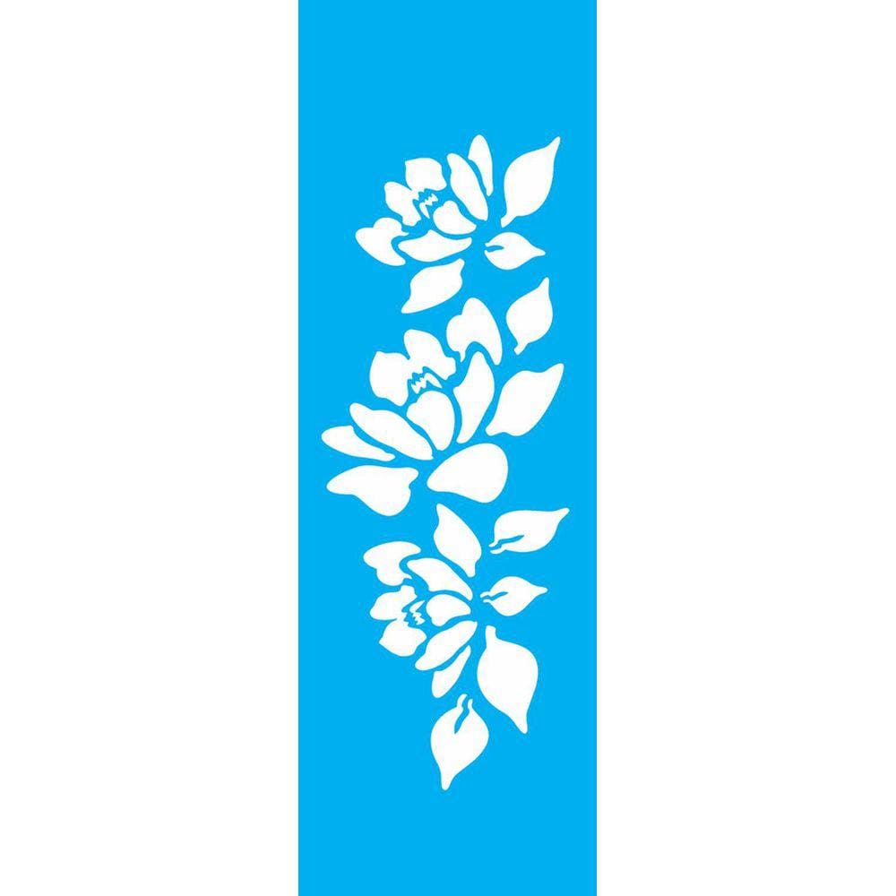 Stencil 10X30 Flores Magnólias - Opa 1033