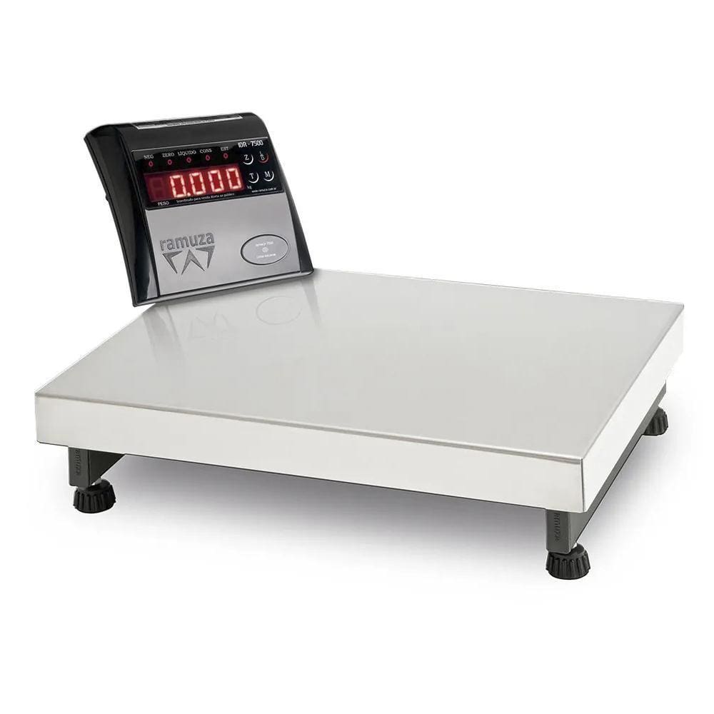 Balança Industrial Aço Carbono  Bivolt 300Kgx100g Base 50x60cm