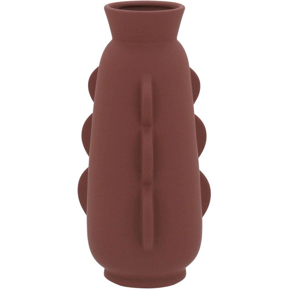 LUXOR VASO 28x14x14cm CERÂMICA MARROM
