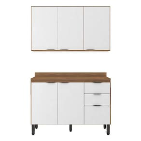 Cozinha Modulada Firenze FI0010 Amêndola Branco - Demóbile
