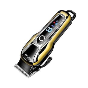 Maquina De Cortar Cabelo Sem Fio Turbo Profissional Km-1990